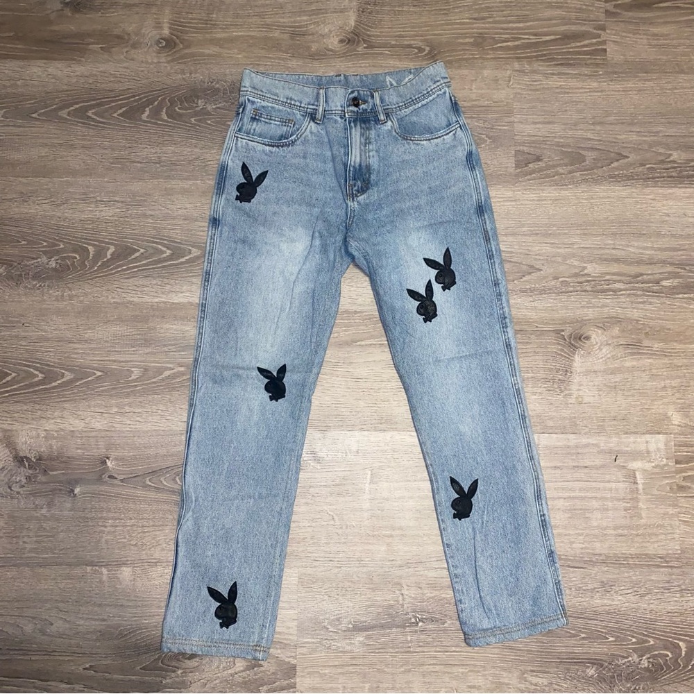 Playboy X Pleasure Bunny Applique Denim